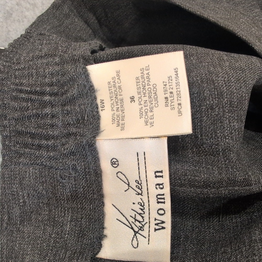 Kathie Lee Woman Charcoal‎ Gray Straight Skirt 16W Elastic Waist - Picture 2 of 3